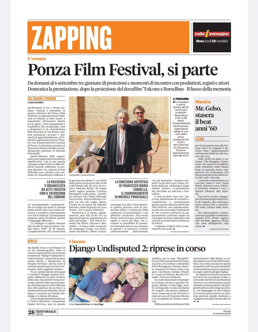 Ponza Film Festival, si parte